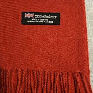 100% Cashmere Red Scarf Brand New Size 72" X 12" Last Red Scarf!